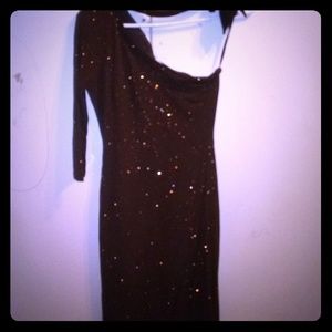 Glittery single sleeve dress